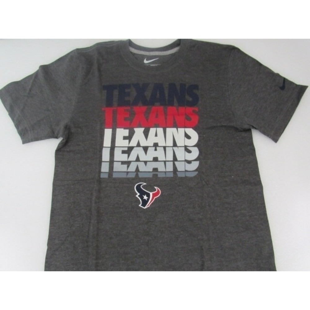 Nike Cotton Houston Texans NFL Logo Gray Tee Shirt size S‎